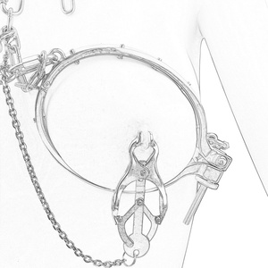 QK-W8134 Adult SM Products Nipple Clamp with Restraint Device Double Clamp Female Nipple Clamp - Product Image 3