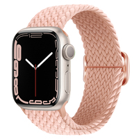 Série de bracelets en tissu 11 10 8 7, bracelet boucle tressée, bracelet en nylon, bracelet solo tressé pour Apple Watch Ultra 3, bracelets de montre réglables