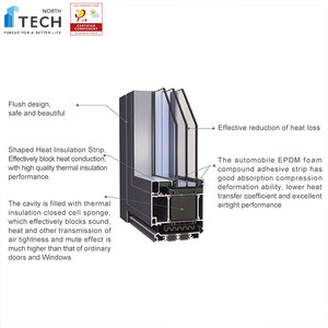 外開きドア二重パッシブスイングフレンチドアアルミフレーム穴ドア家用 - Product Image 6