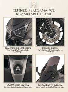 Scooter à essence certifié EURO 5, 150 cm³, refroidissement par eau, 4 temps, monocylindre, 10,5 kW, système ABS, vitesse maximale de 95 km/h - Product Image 2