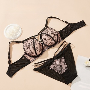 Completo Intimo Lingerie Plus Size SMOOTH <span class=keywords><strong>con</strong></span> Fascia Decorativa sul Petto, Reggiseno Minimizer Rassodante Anti-Cedimento per Donne Curvy <span class=keywords><strong>con</strong></span> Seno Grande - Product Image 5