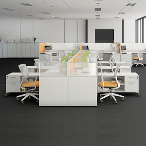 Estación de Trabajo Modular con Pantalla, Estructura Metálica, Cubículo de Área Abierta para Personal Profesional de Oficina y Espacio Compartido de <span class=keywords><strong>Coworking</strong></span> - Product Image 5