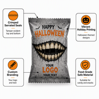 Sachets personnalisés imprimés pour snacks, sachets Mylar à fermeture éclair, thermoscellables, de qualité alimentaire, pour chips, bonbons, snacks de fête, snacks pour gamers, vente en gros