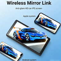 Pantalla portátil con pantalla táctil IPS inalámbrica Mirror Link de 9.66 pulgadas, Carplay, Android Auto, monitor estéreo portátil para automóvil