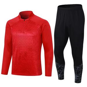 Set da allenamento a metà fabbrica a prezzi accessibili con cerniera abbigliamento sportivo sportivo nuovo prodotto tuta vendita ultima felpa da Club - Product Image 3