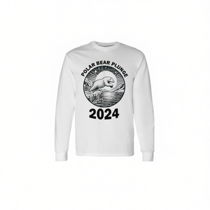T-shirt à manches longues unisexe en coton à col rond Polar Bear Plunge 2024, cadeau pour événement hivernal - Product Image 2