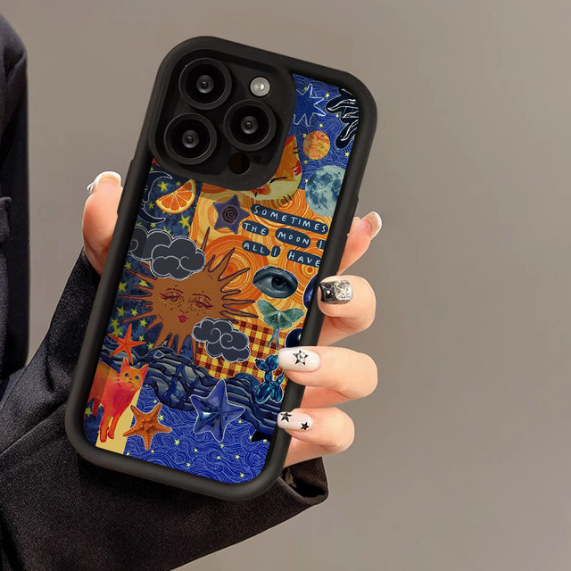 Retro Art-Style Print Style Doodle Phone case Suitable for Apple iphone & Samsung Galaxy Cases Support Customize DIY Pattern