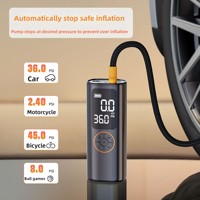 Compresseur d'air électrique rechargeable portable ABS 4500mAh pour pneus de voiture, matelas, 150PSI, mini gonfleur, affichage numérique automatique