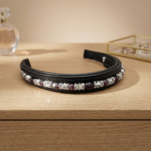Fronture de cheval en cuir anglais de qualité supérieure avec perles décoratives |   Grossiste et fabricant d'accessoires pour bridons d'équitation - Product Image 2