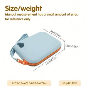 Silicone Zipper Coin Purse-Eco-Friendly Durable Fashionable Portable <b>Wrist</b> <b>Strap</b> Unisex Mini Size Daily Use Promotional Gift - Product Image 5