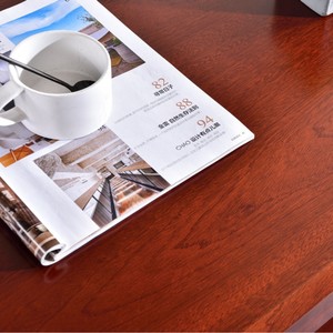 Mesa de Centro de Madera, Color Nogal, Rectangular, Resistente, para Recepción - Product Image 2