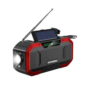 Radio Meteorológica Digital Solar de Emergencia KAYINOW de <span class=keywords><strong>3</strong></span> Bandas AM/<span class=keywords><strong>FM</strong></span>/NOAA con Banco de Energía Portátil de 5000 mAh - Product Image 1