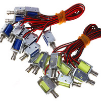 Actuador de solenoide micro personalizado de CC 24V/12V, bistable, de tipo pulsador con retención, de carrera corta, de marco abierto, para montaje atornillado, con retracción al encendido
