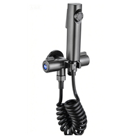 Robinet de bidet à main en ABS de style moderne, douchette sanitaire, accessoire de toilette, vanne d'angle, pistolet pulvérisateur, pulvérisateur de bidet à jet pour salle de bain
