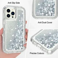 Coque anti-rayures scintillante pour iPhone 18 17 Air 16 15 14 Plus 13 12 11 Pro Max XS XR 8 7 Plus, étui antichoc à paillettes liquides