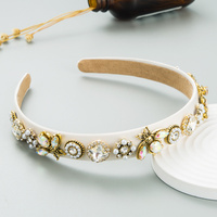 Mode nouvelle abeille Vintage cheveux accessoires fille perle bandeau élégant strass bandeaux pour les femmes