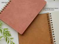 Carnet de notes personnalisé avec couverture en cuir PU 7x9 pouces, format A4, spirale, pour étudiants, école, bureau, cadeau