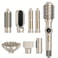 Sèche-cheveux 8 en 1, brosse à air chaud, haute vitesse, moteur sans balais 110000 tr/min, ions négatifs, sèche-cheveux, boucleur, lisseur