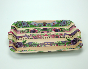 Hot Eco-Friendly Printed Big Rectangle <strong>Plastic</strong> <strong>Serving</strong> Tray With Handle - Product Image 3