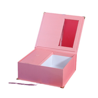 Boîte d'emballage de luxe personnalisée pour savon, cosmétiques et parfums, avec fenêtre transparente, magnétique, pliable, biodégradable, doublée d'éponge, rigide