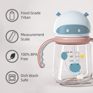 Sippy <strong>Cups</strong> for Toddlers 1-3, Spill Proof <strong>Weighted</strong> <strong>Straw</strong> <strong>Cup</strong> with Handle for Toddlers 6 Months + Tritan BPA FREE Sippy <strong>Cups</strong> - Product Image 3