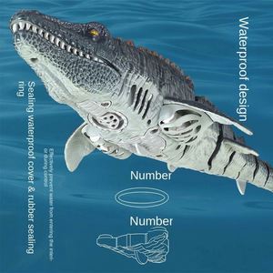 Modèle de dinosaure Mosasaurus prédateur RC électrique, étanche 2.4G, flottant, pulvérisant, pour la plongée et la simulation aquatique, avec fonction de balancement - En promotion - Product Image 5