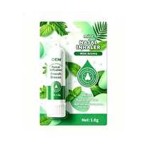 Dilatateur Nasal Rafraîchissant Naturel pour Soulager la Congestion Nasale, Huile Fraîche à Inhaler par le Nez à la Menthe, Produit Anti-Somnolence
