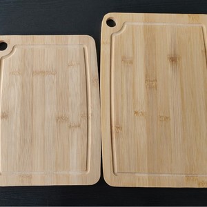 Juego de tablas de cortar de bambú, rectangular, con mango de madera, tabla de picar para cocina - Product Image 1