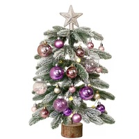 Arbre de Noël artificiel en PVC de haute qualité, écologique, alimenté par piles, avec 10 lumières LED blanc chaud