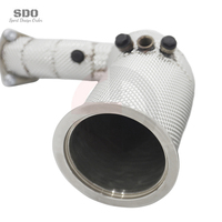 Tuyau d'échappement droit en acier inoxydable 304 de 1,5 mm d'épaisseur pour Audi RS Q8/SQ8 4.0T, soudé TIG haute température