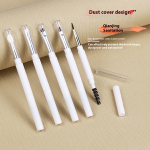 Tragbare Double Ended Eyeliner Wimpern zange Pinsel Ultra dünne abgewinkelte Eyeliner Augenbrauen Wimpern Make-up Pinsel Großhandel Kosmetik - Product Image 3