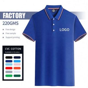 Chemises polo en coton doux de haute pureté personnalisées pour hommes, anti-rides, grande taille, pour le personnel, avec logo - Product Image 3