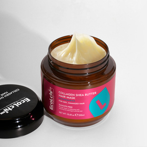 Maschera Professionale per Capelli EcolchiPro 550ml con Collagene e Burro di Karité per Capelli Secchi e Danneggiati Trattamento Riparatore alla Cheratina - Product Image 1