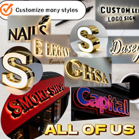 Enseigne lumineuse personnalisée pour salon de beauté, signalétique rétroéclairée LED, enseigne commerciale en métal sur mesure, logo 3D lumineux mural pour la décoration de magasin