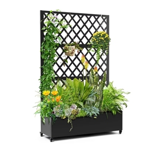 Jardinière de jardin extérieure avec treillis <span class=keywords><strong>Pot</strong></span> de fleur de clôture en acier avec écran d'intimité de jardin - Product Image 6