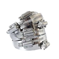 Factory American-style Snap Cap Stainless Steel Hose Clamp Buckle Cover Hoop Pipe Clip Reinforced Large Torque Automotive