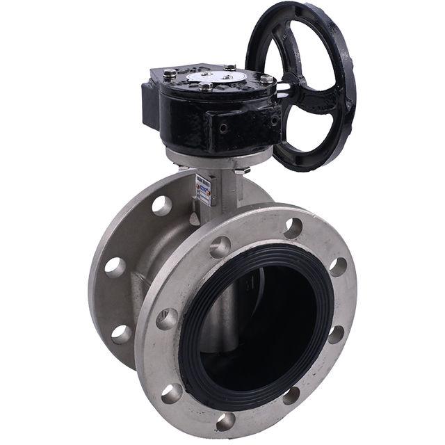 High-quality Custom-made ASME Standard 150LB 304/316 Turbine Flange butterfly Valve UL certification