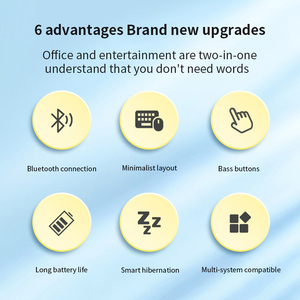 Tùy Chỉnh Đầy Đủ Kích Thước Mỏng Bàn Phím Không Dây Có Thể Sạc Lại Im Lặng 2.4G + Bt Bàn Phím - Product Image 3