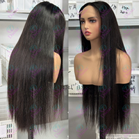 Prix de gros Perruques en cheveux humains vierges bruts, Ombré marron P4/27, Lisse baguette avec mèches, avec fermeture en dentelle HD 5X5 13X4 13x6 360