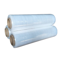 Rouleau de film étirable translucide en PE, fabriqué en usine, film plastique souple LLDPE pour emballage, 50 cm, film étirable moulé par soufflage