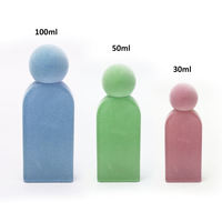 Flacons de parfum carrés en verre floqué colorés avec pompe pulvérisatrice, contenants en velours sérigraphiés, diffuseur à bâtonnets, usage cosmétique KZPACK