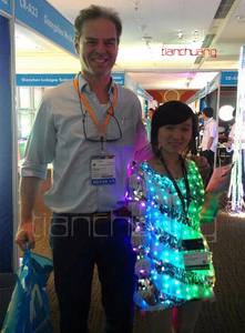 2022 elegante e programmabile t-Shirt a Led abito da ballo Discoball Costume Sexy per adulti <span class=keywords><strong>Dj</strong></span> Dance abbigliamento - Product Image 6