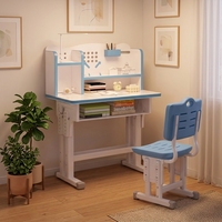 Ensemble chaise et bureau d'étudiant réglables, design moderne, durables, en bois et métal, pour chambre à coucher et usage domestique