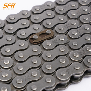 Chaîne de moto SFR New 420 pour Prilia <span class=keywords><strong>SX</strong></span> 50/ Monkey <span class=keywords><strong>125</strong></span> 45 #   Acier certifié ISO 9001, placement arrière, silencieux, résistant à l'usure - Product Image 4