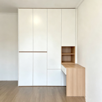 Fabricant de meubles en bois OEM ODM, armoire de dressing, panneau mural à porte affleurante, prix d'usine