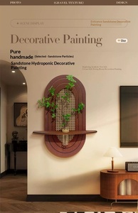 Jarrón Hidropónico de Pared de Estilo Antiguo Kayalo, Decoración Creativa para <span class=keywords><strong>el</strong></span> Hogar, Sala de Estar, Fondo de TV, <span class=keywords><strong>Pintura</strong></span> Tridimensional - Product Image 4