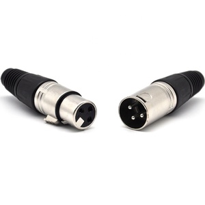 Conectores de audio 3 P, <span class=keywords><strong>Conector</strong></span> de enchufe de cañón macho hembra chapado a granel, <span class=keywords><strong>Conector</strong></span> de montaje de cable XLR de 3 pines <span class=keywords><strong>para</strong></span> micrófono DMX DMX512 - Product Image 5