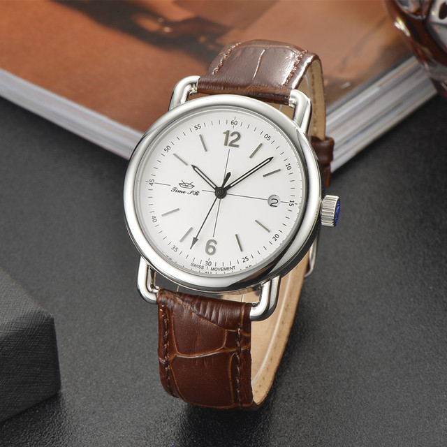Newest Style Times square Quartz Watches Import Movt Blank Dial Watch Simple for Men Wristwatch