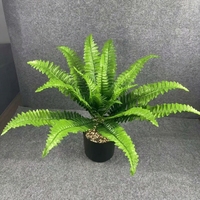 Plante artificielle de 18 têtes de fougère persane, 52 cm, grandes feuilles de fougère de Boston, pour la décoration murale de la maison, du bureau ou du jardin