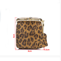 Vente en gros de sac à cosmétiques pour rouge à lèvres imprimé léopard mini pochette pour rouge à lèvres sacs de rangement portables trousse de maquillage mignonne pour femmes